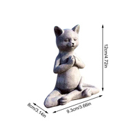 Statue de jardin de chat de yoga en résine faite à la main en vente en gros décoration chien bouddha méditant zen tortue grenouille figurine ornement de jardin animal