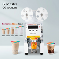 Machine à sceller automatique 110V à économie d'énergie pour cartons et gobelets, scelleuse électrique pour thé Boba, idéale pour les magasins de boissons - Stock USA