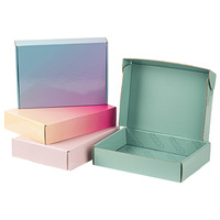 Boîte d'expédition en carton ondulé rose clair de différentes tailles, personnalisée, de qualité supérieure, découpée à la forme, pour emballage postal de cosmétiques
