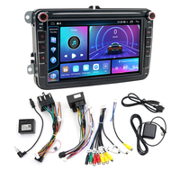 Autoradio Android 8 pouces avec GPS, navigation, lecteur multimédia, compatible CarPlay et Android Auto pour les véhicules de la série VW Volkswagen