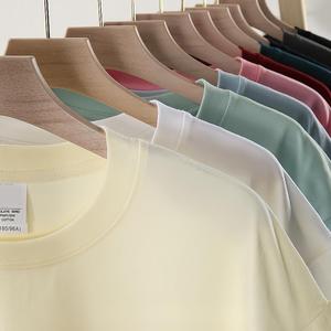 Bán Buôn 230G Người Đàn Ông Của & Phụ Nữ Của Trắng T-Shirt Tùy Chỉnh Nữ Văn Bản Đồ Họa Chất Lượng Cao 100% Cotton Dày Phương Tây Áo Sơ Mi Phong Cách - Product Image 3