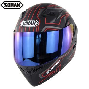 <span class=keywords><strong>Soman</strong></span> <span class=keywords><strong>หมวก</strong></span><span class=keywords><strong>กัน</strong></span><span class=keywords><strong>น็อค</strong></span>มอเตอร์ไซค์ ABS แบบเต็มหน้าพร้อมเลนส์คู่หัวเข็มขัดแบบปลดเร็ว SM955K5ใหม่ - Product Image 3