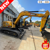 Excavator Bekas Sany Sy75C Pro 7 Ton, Jam Operasi Rendah, Diesel, Compact Crawler, Hydraulic Backhoe, Kondisi Baik, Dijual