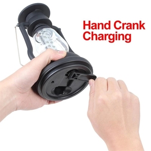 Xách Tay Năng Lượng Mặt Trời Sạc Cắm Trại Đèn Lồng Tay Crank Của Nhãn Hiệu Phí LED Chiếu Sáng Ngoài Trời Gấp Trại Lều Đèn - Product Image 4