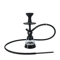 Ensemble Chicha Moderne 36cm 14cm 1500g avec Emballage Cadeau, Mini Narguilé à Tuyau Unique, Durable, Écologique, en Métal et Acrylique