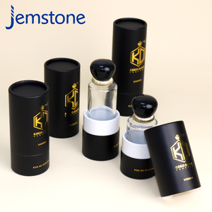 Cylindre cosmétique personnalisé Push Up noir produit Kraft papier Tube boîte feuille d'or emballage papier Tube - Product Image 1