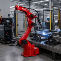 Station de soudage robotisée clé en main avec robot de soudage à l'arc à 6 axes, positionneur, dispositif de fixation pour la fabrication de charpentes en acier