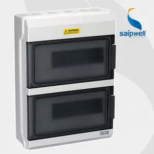 SAIPWELL 36 Ways AC 220V MCB RCCB Household Plastic Electric Meter Power Distribution Box