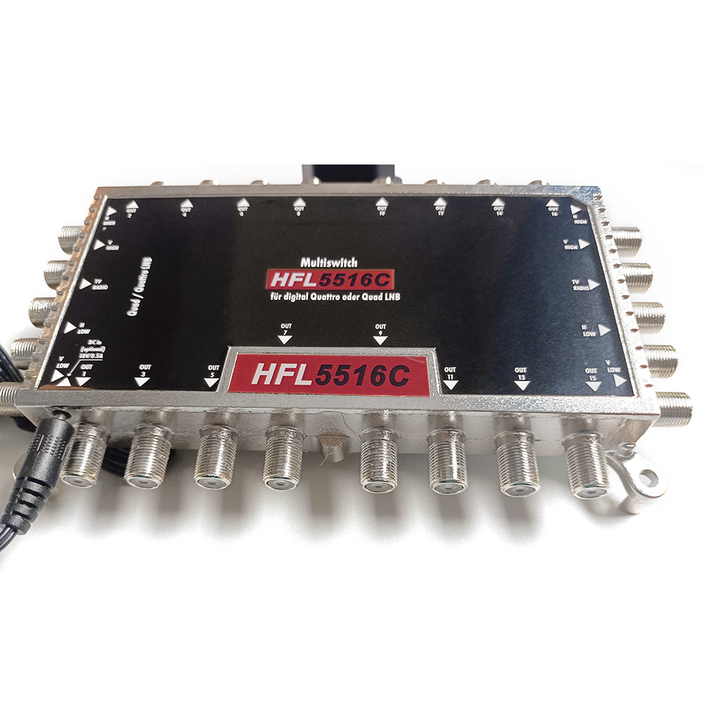 Прочный спутниковый сигнал Highfly 5516C 5in 16 out 950MHz, мультипереключатель