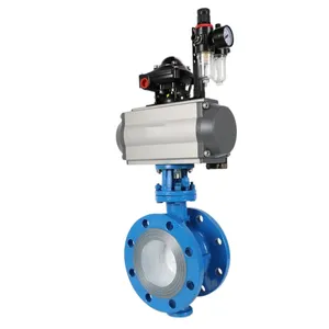 High Performance DN150 PN16 4 Inch S304 Stainless Steel Type Pneumatic Flange Butterfly Valve