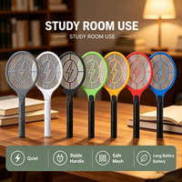Raquette anti-moustiques électrique rechargeable haute tension écologique avec filet à 3 couches pour usage domestique, vente en gros, OEM