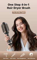 Ensemble de brosses sèche-cheveux, ensemble de brosses à air chaud 4-en-1, multi-styler pour cheveux pour des coiffures de salon, volumisant et lissant