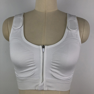 Tốt Nhất Thoải Mái Căng Cao Cotton Cắt Bỏ Vú Áo Ngực Liền Mạch Không Dây Zip Phía Trước Đóng Cửa Bài Phẫu Thuật Vú Hỗ Trợ Crop Top - Product Image 3