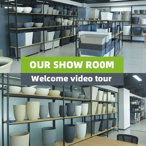 กระถางดอกไม้ทรงสี่เหลี่ยมน้ำหนักเบาสำหรับปลูกต้นไม้กลางแจ้งกระถางต้นไม้หนาเหมือนหินขนาดใหญ่ที่ปลูกต้นไม้พลาสติก - Product Image 6