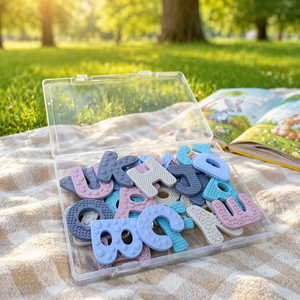 Set di Lettere Magnetiche in Silicone Sensoriale, 26 Pezzi A-Z, Magneti <span class=keywords><strong>per</strong></span> Frigorifero, Gioco Educativo Montessori - Product Image 1