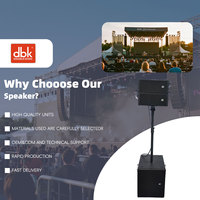 Sistema de Altavoces de Línea de Columna Doble de 5 Pulgadas con Neodimio DBK y Subwoofer Activo de 15 Pulgadas para Escenarios, Eventos y Clubs