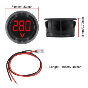 Voltímetro de Repuesto <span class=keywords><strong>para</strong></span> Automóvil, 12V DC 4-100V, Medidor <span class=keywords><strong>Digital</strong></span> LED, Monitor de Batería <span class=keywords><strong>para</strong></span> <span class=keywords><strong>Tablero</strong></span> - Product Image 3