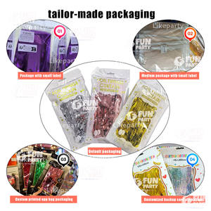 1*2M Laser Foil Curtain Glitter Curtain Backdrop Dynamic Metallic <strong>Streamer</strong> for Baby Birthday Wedding Available From Stock - Product Image 4