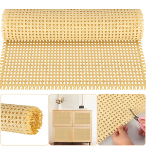 Rattan Natural Cannage Repair <b>Garden</b> Plastic Cabinets Rotin Outdoor Furniture Panels Weave <b>Cane</b> Webbing Roll - Product Image 3