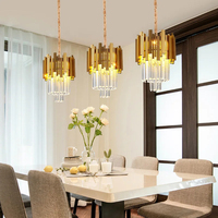 A-mazon Hotsale Lustres de cuisine modernes pour salle à manger Île Pendentif Lumières Lustre Maison Moderne Cristal Pendentif Lumières