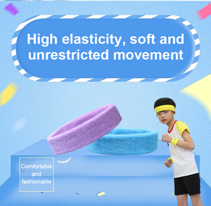 Fitness Sport SweatBands Custom Logo Multiple Colors Breathable Hairband Quick Dry Kids Children <strong>Sweat</strong> <strong>Bands</strong> - Product Image 2