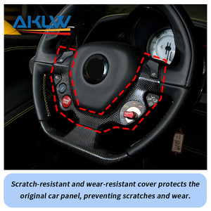 Per 2011-2016 <span class=keywords><strong>Ferrari</strong></span> 458 vera fibra di carbonio <span class=keywords><strong>accessori</strong></span> interni per <span class=keywords><strong>auto</strong></span> comando centrale volante pulsante pannello decorativo - Product Image 2