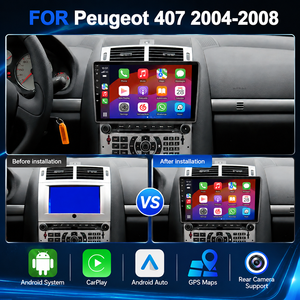 Radio para Auto Personalizada <span class=keywords><strong>de</strong></span> Fábrica, Pantalla Táctil IPS <span class=keywords><strong>de</strong></span> 9 Pulgadas, Bluetooth, Conexión Telefónica, Android Auto para Peugeot 407 2004-2008 - Product Image 6