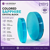 Bloc de cristal de saphir CZ, Corindon synthétique cultivé par méthode Czochralski pour la découpe de pierres précieuses en vrac, vente en gros de bijoux