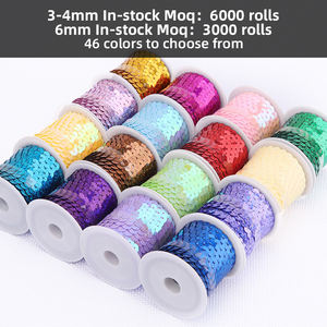 Factory Custom Colorful Elastic Stretch <strong>Sequin</strong> Braid Trimmings <strong>Sequin</strong> <strong>Ribbon</strong> Sew for Clothing Trim Shining Lace Garment - Product Image 5