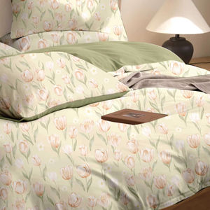 Seerksucker Printed 95gsm Luxury 100% Polyester OEKO-TEX Certified 1800TC <b>Duvet</b> Cover Set 4pcs for Home or <b>Hotel</b> Use Woven - Product Image 1