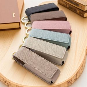Étui à rouge à lèvres portable avec miroir, porte-clés en cuir fin, étui à gloss, support pour baume à lèvres pour sac à main et trousse de toilette de voyage - Product Image 3