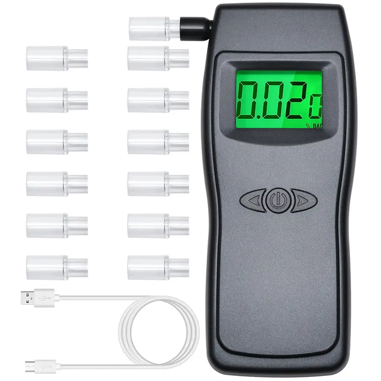 Detector de álcool de respiração digital de alta precisão OEM ODM Detector de álcool chaveiro Breathalyzer preço