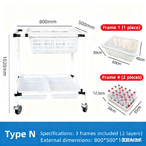 Thương Mại Điện Tử Hậu Cần Kho Xe Tải Xe Đẩy Lưu Trữ Kệ Kệ Kệ Kệ Với 4 Bánh Chọn Kệ Giỏ Hàng Xe Đẩy - Product Image 2