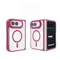 Coque de téléphone magnétique transparente en gros pour iPhone 18 Duo 18 Fold Ultra, Housse de protection pliable antichoc transparente