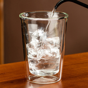 Tazza da <span class=keywords><strong>Caffè</strong></span> in Vetro a Doppia Parete, <span class=keywords><strong>Bicchiere</strong></span> Isolante in Vetro Borosilicato Resistente al Calore per Bevande Calde e Fredde - Product Image 4