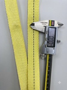 Sangle en toile jaune de 25 mm, sangle de fixation robuste et résistante pour le transport et la logistique - Product Image 5