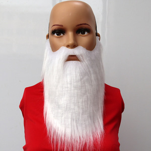 Barbe de Père Noël, taille unique, blanche, synthétique, accessoire de costume pour cosplay, fête, spectacle - Product Image 1