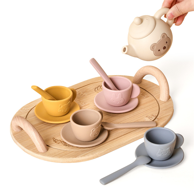 Wooden & Silicone Afternoon Tea Set