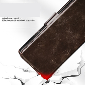 Funda con tapa magnética de cuero de lujo con tarjetero para Samsung Galaxy <span class=keywords><strong>Z</strong></span> Fold6 y Fold 5 y 4 5G con cubierta con ranura para bolígrafo + vidrio frontal - Product Image 5