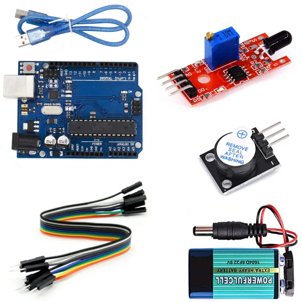 STEM Education Programming Kits for Arduino Flame Alarm Project