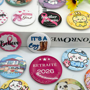 Badge en métal personnalisé avec logo, bouton souvenir en métal, bouton photo en métal - Product Image 1