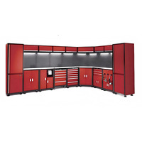 Gabinete de Herramientas Modular para Taller, Gabinetes de Almacenamiento de Herramientas de Acero para Garaje, Caja de Herramientas Combinada Grande, Banco de Trabajo para Garaje con Cajones