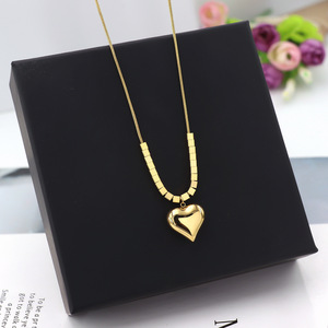 Collana a forma di cuore di nuova moda collana in acciaio inossidabile con cuore di gioielleria raffinata - Product Image 3