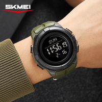SKMEI 2564 Herren Outdoor Sport Digitaluhr Alarm Wasserdicht Harz-Zifferblatt Multifunktions-Kompass Kalorien- und Kilometerdatenspeicherung