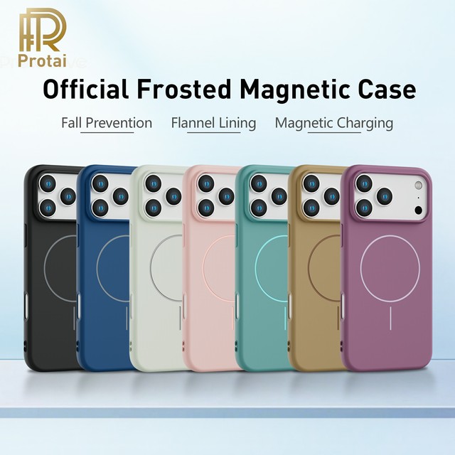 2026 Trendy TPU Magnetic Wireless Charging Frosted Case Cover for iPhone 12 13 14 16 17 Pro Max Plus