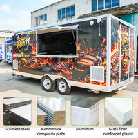 Fabricante de Remolques de Comida Cuadrados, Remolque de Cocina Personalizado para Servicio de Alimentos, BBQ, Café y Helados