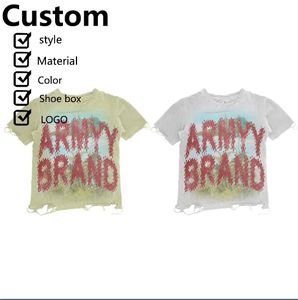 Camiseta Oversize Gráfica de Algodón Pesado Estilo Streetwear Personalizada de Alta Calidad con Lavado Ácido y Corte Boxy para Hombre - Product Image 4