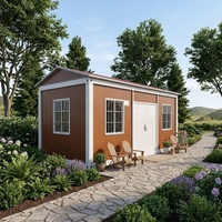 Casa Modular de Lujo con Textura de Madera y Techo a Dos Aguas, Villa Contenedor Prefabricada Desmontable para Hotel en Zonas Turísticas y Estancias Airbnb