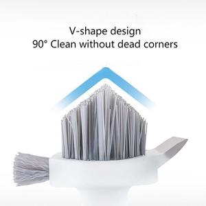Hot Sell V Shape Plastic Bathroom Corner Scrubber Toilet Household Kitchen Crevice Floor <strong>Hand</strong> Hold Gap Cleaning <strong>Brush</strong> - Product Image 4