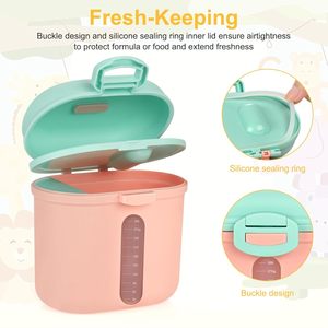 Boîte distributrice de formule portable avec cuillère, conteneur de <span class=keywords><strong>lait</strong></span> en <span class=keywords><strong>poudre</strong></span> pour voyage, étui de rangement épaissi pour collations, grande capacité pour l'alimentation - Product Image 5